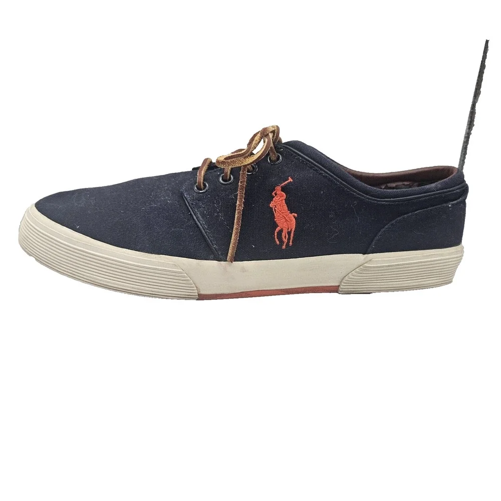POLO PALPH LAUREN MENS CANVAS‎ FAXON LOW SNEAKER DENIM NAVY SIZE 12D